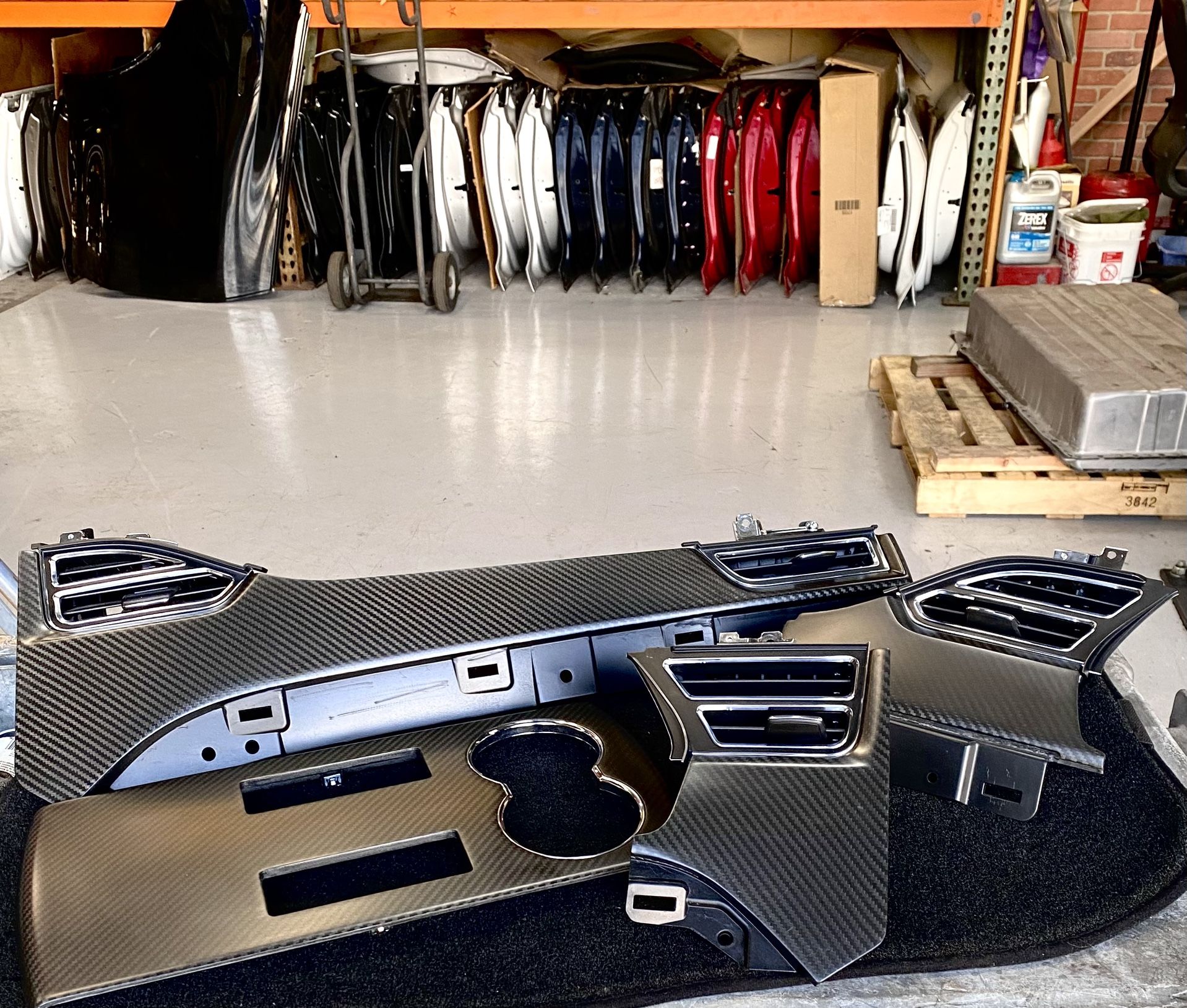 2012 - 2020 OEM TESLA Model S Carbon Fiber Interior Dash Air Vent Trim SET