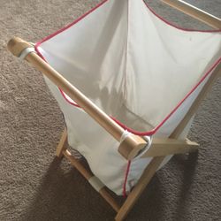 Kids’ Canvas and Wood Clothes Hamper