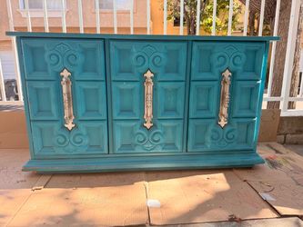 Teal tv stand