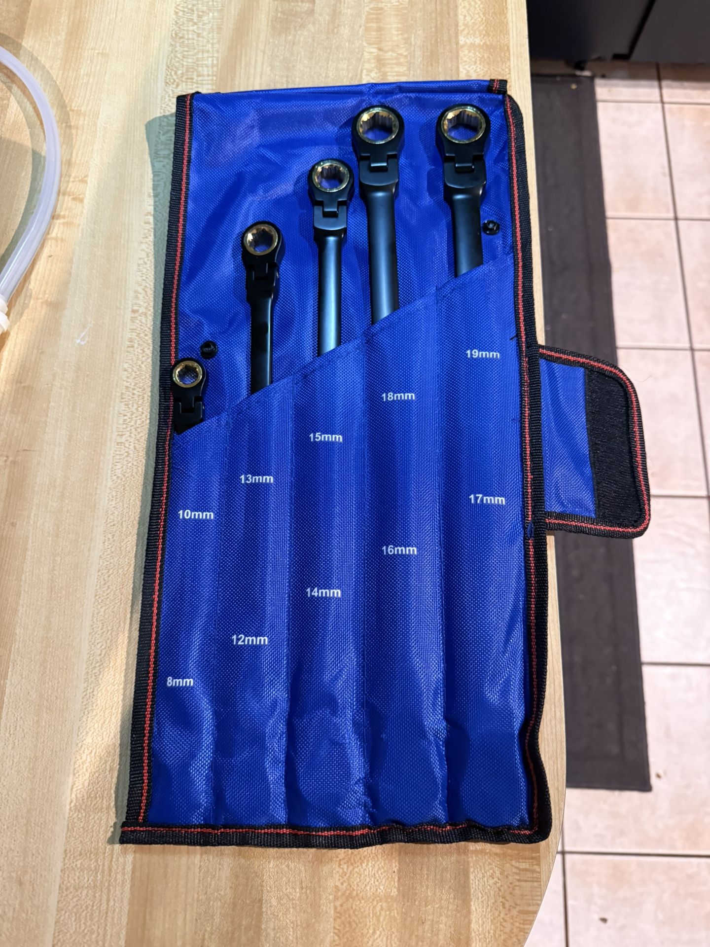 Extra Long Flex-Head Ratcheting Wrench Set - 5-piece Anti-Slip Double Box Wrenches Set, Metric 8-19 Mm, 72-Teeth new $100in n Lakeland