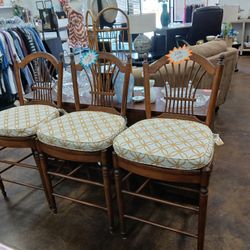 Wood Stools With Cushions