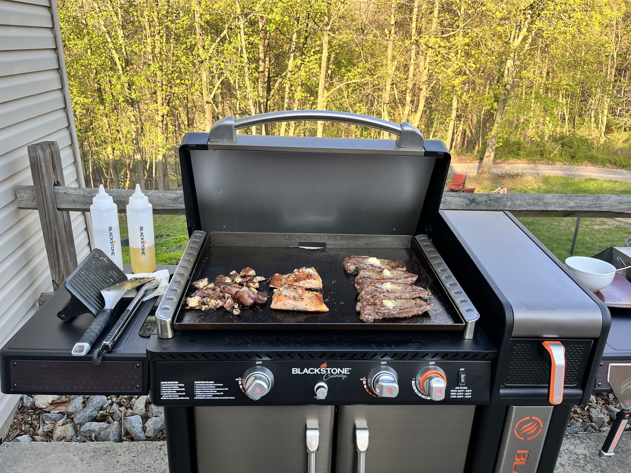 Blackstone Griddle With Air fryer And Accessories