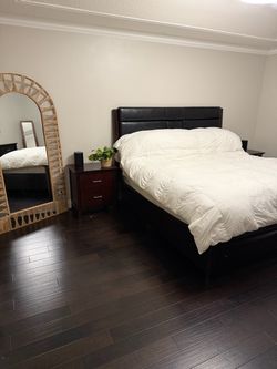 King size storage bed, 7 drawer dresser and 2 two drawer nightstands, all for $300