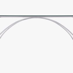 Chrome Glass And Metal Rectangular Coffee Table