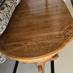 Solid Oak Dining Table,...6 Chairs.