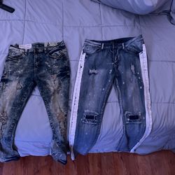 industrial indigo pants