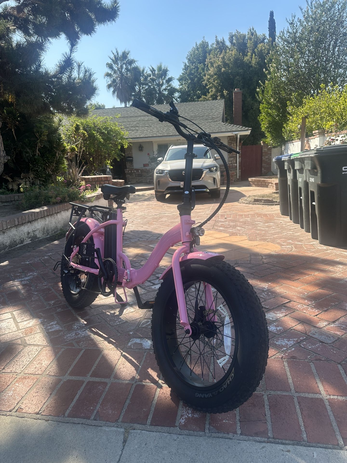 Pink electric bike