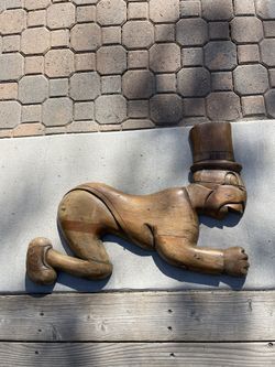 Jiminy Cricket Large Wooden Figure Vintage