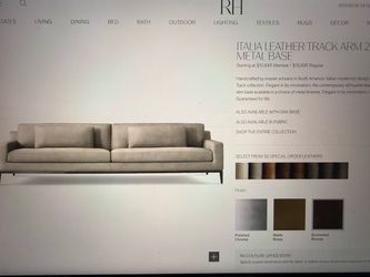 Restoration Hardware Italia Leather Sofa