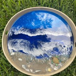 Ocean Resin Trays , Two Available 