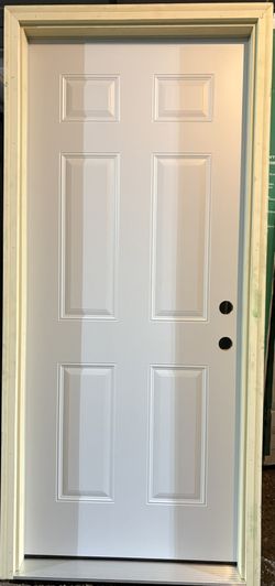 New 36x80 Steel Exterior Door, 6 Panel