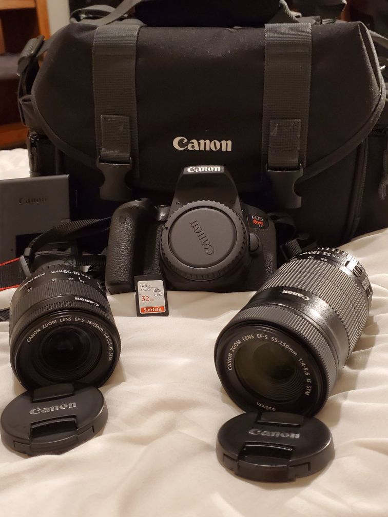 CANON T7i + 18-55mm + 55-250mm