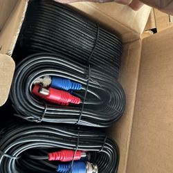 9 Pack 50ft All-in-One Video & Power Cables, Security Camera Cable BNC Extension Surveillance