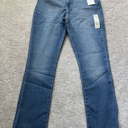Levi mid-rise straight jeans