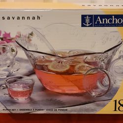 Anchor Savannah Vintage 18 Pcunch  Bowl Set