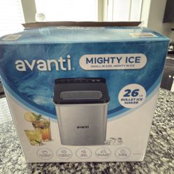 AVANTI 26LB BULLET ICE MAKER, STAINLESS STEEL, Almost brand new was used for a  few times