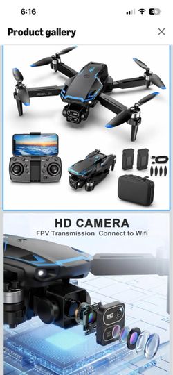 Drone with Camera for Kids Adults Beginners FPV RC Mini Drone One-Key Take Off/Landing 3 Speeds