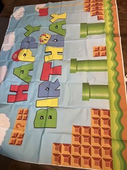 Mario Birthday Banner