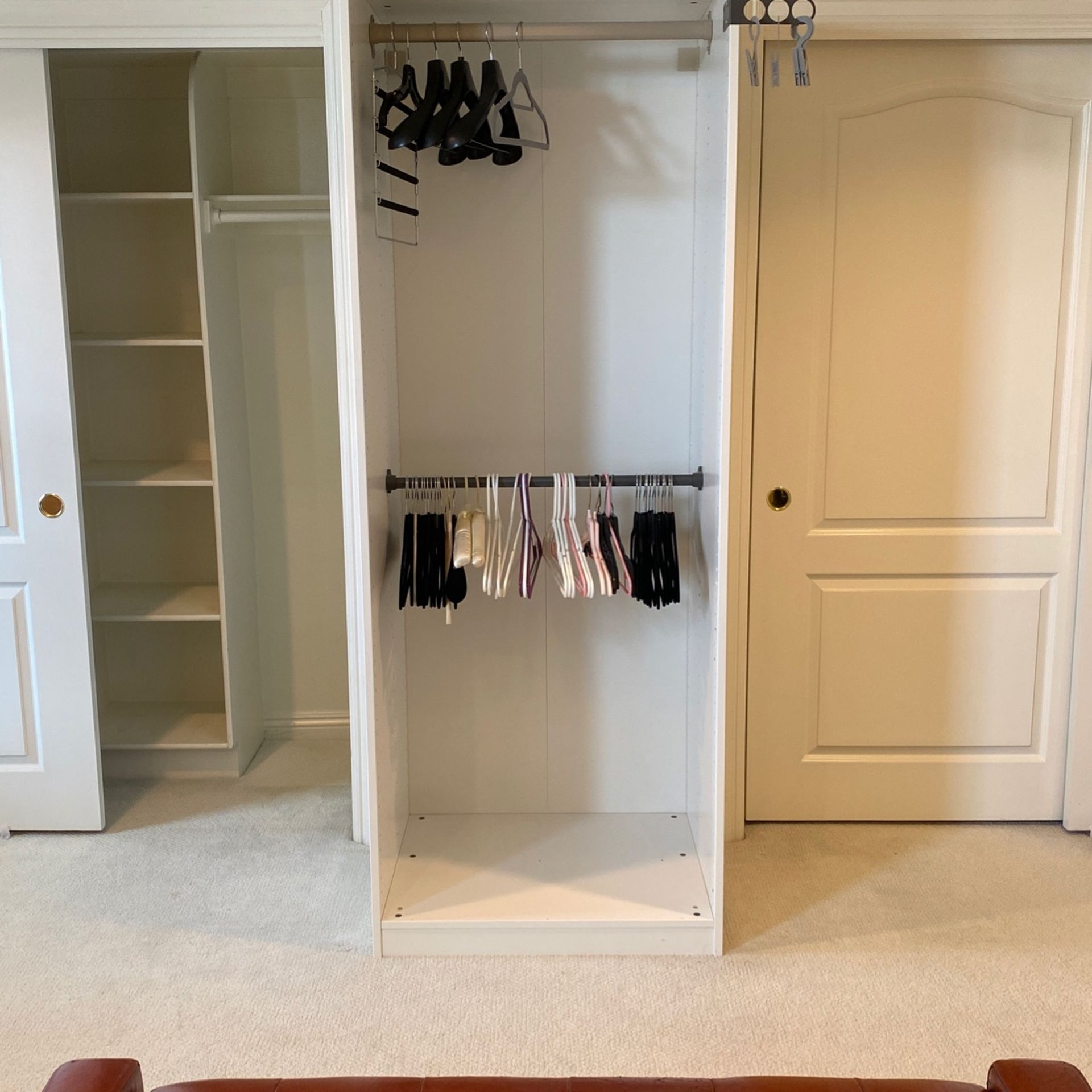 White Ikea Open Closet / Wardrobe