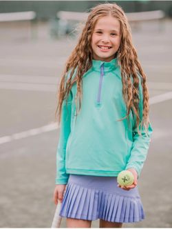 Little Miss Tennis believe 8-10 Medium, Pullovers, Tshirt and Skirt With Built In Short