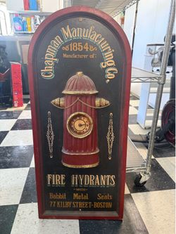 Chapman Manufacturing Co. Fire Hydrant Wall Clock