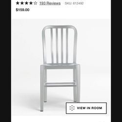 4 Light Weight Dining Chairs From Crate And Barrel