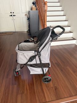 EveryYay Gray Pet Stroller with Canopy