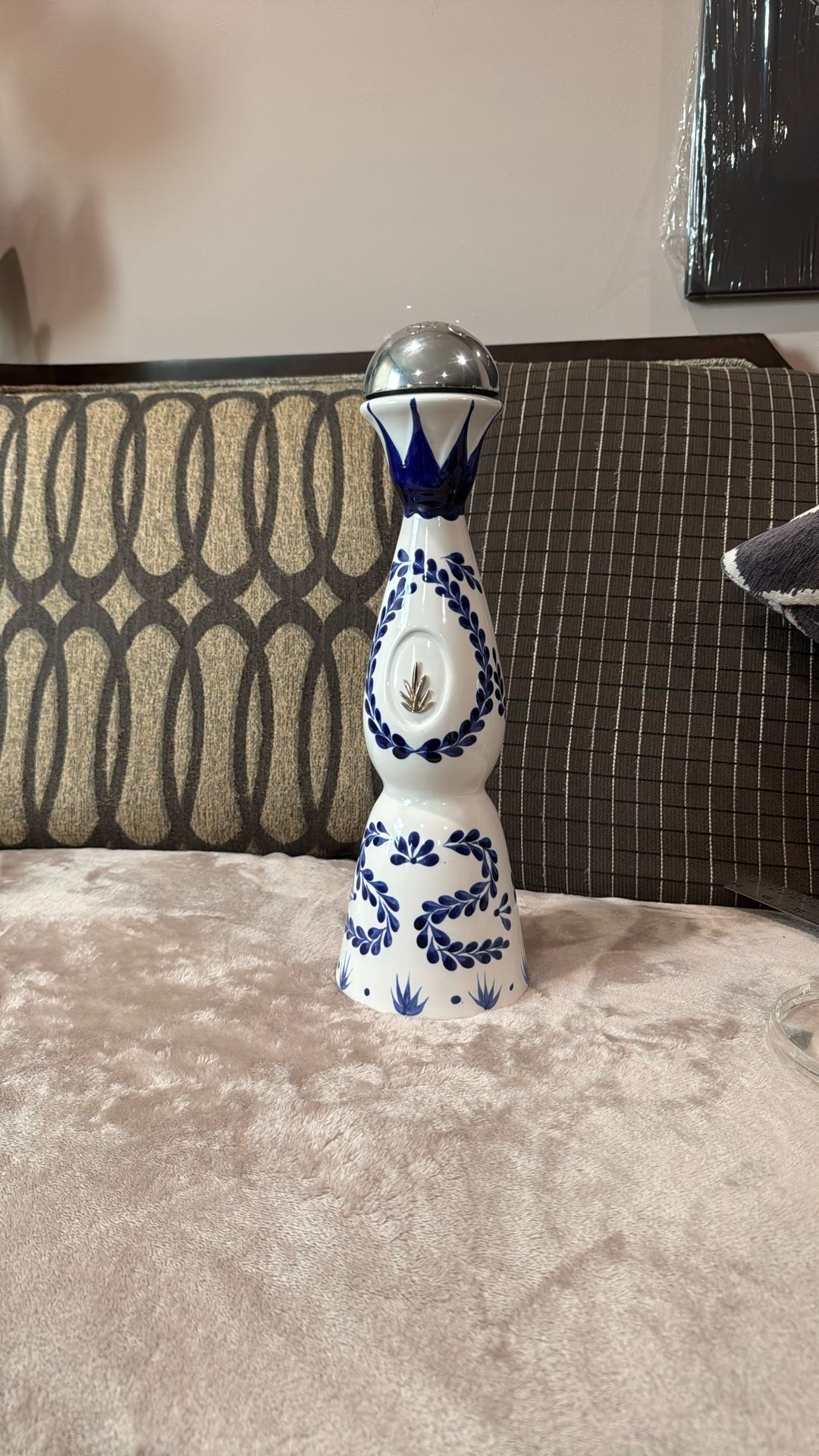 One Bottle Tequila Class Azul Empty. Sold AS ART