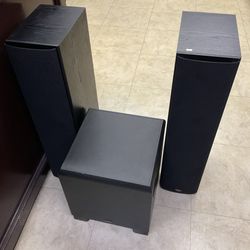 Klipsch Tower Speakers SF-1 & KSW 150 Subwoofer 