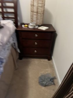 Sleigh Bed , Night Stand , dresser, And Mattress. 