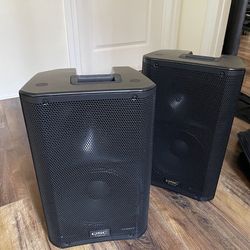 QSC K10 powered speakers pair