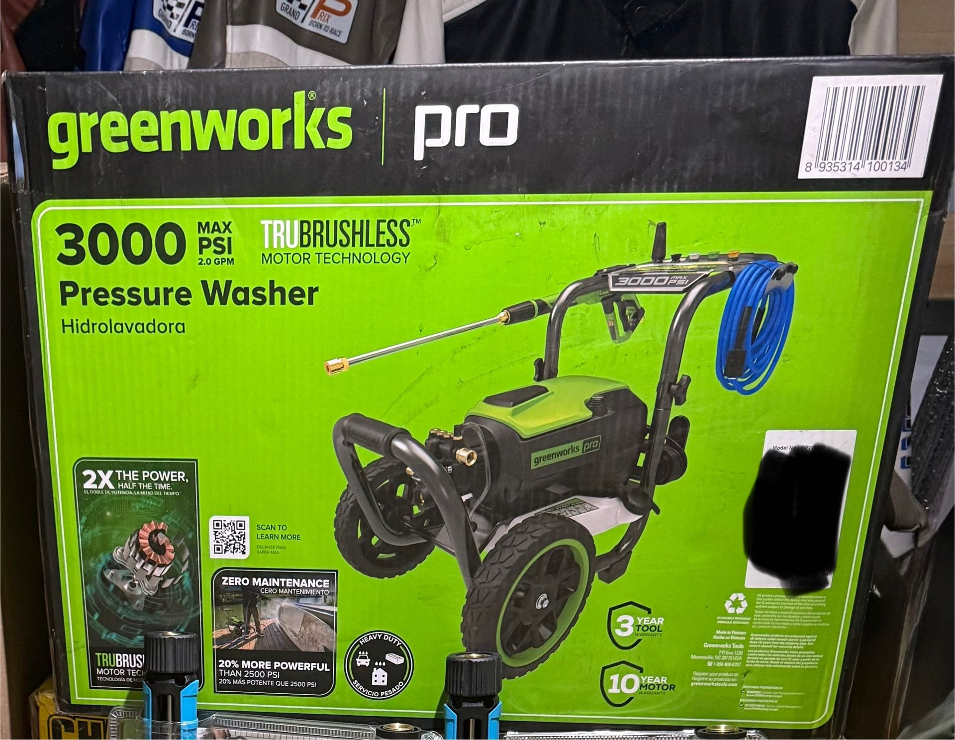 💦 Greenworks Pro 3000 PSI Brushless Pressure Washer – $199.99! 🔥