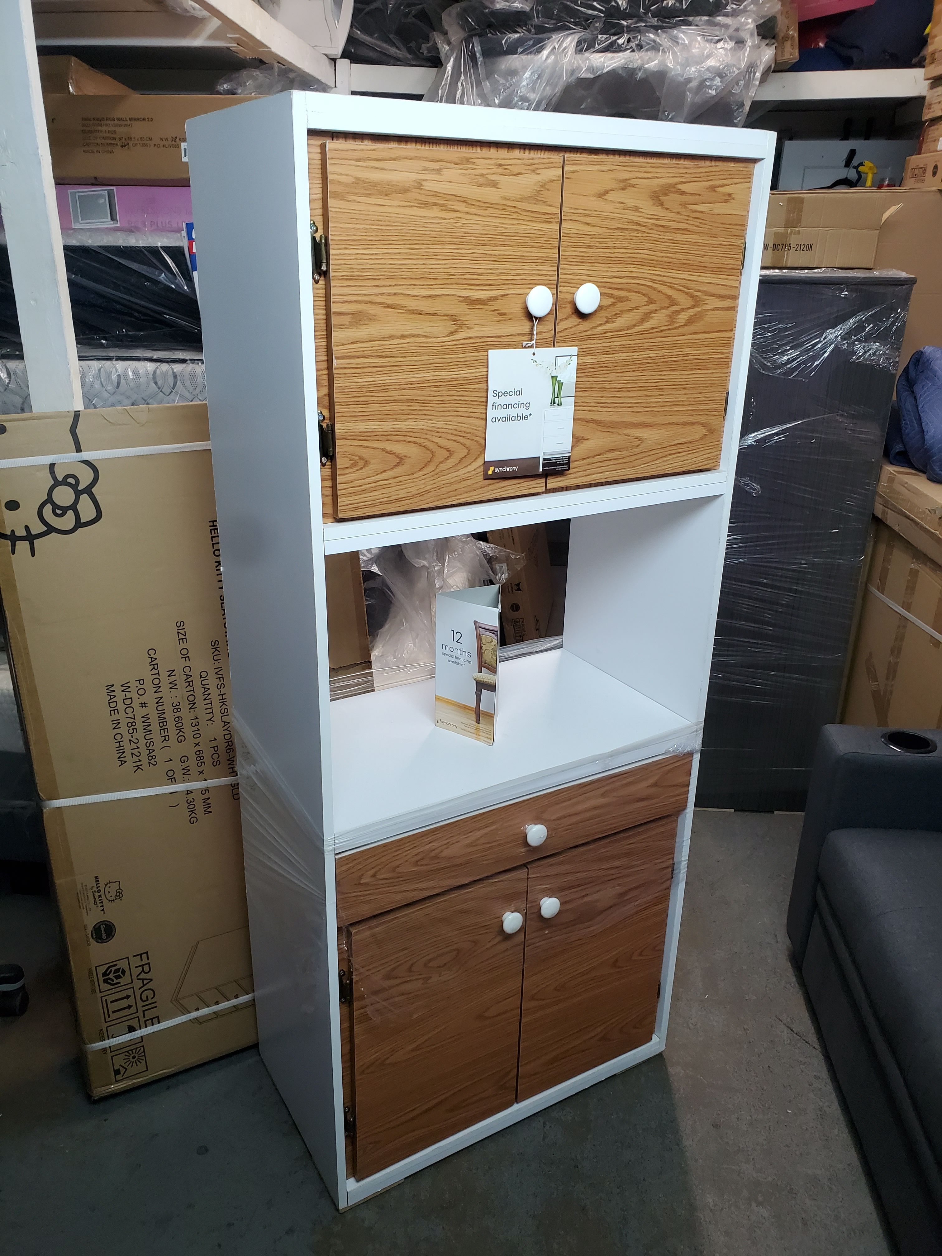 New Kitchen Pantry Shelving Storage Cabinet With Drawer