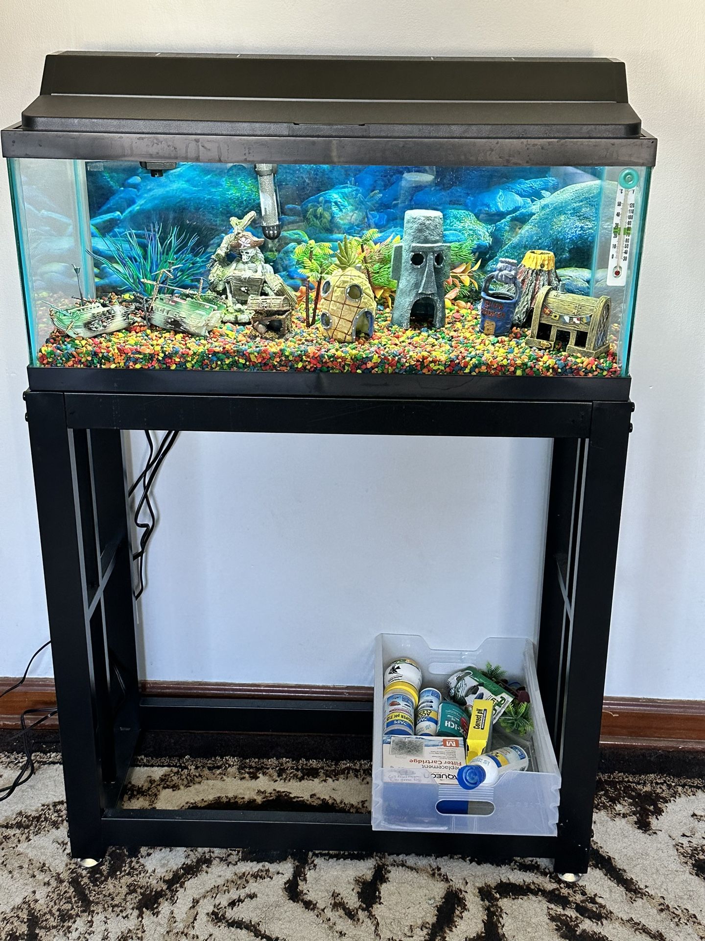 20 Gallon Aquarium kit with stand for Sale in Canton, OH OfferUp