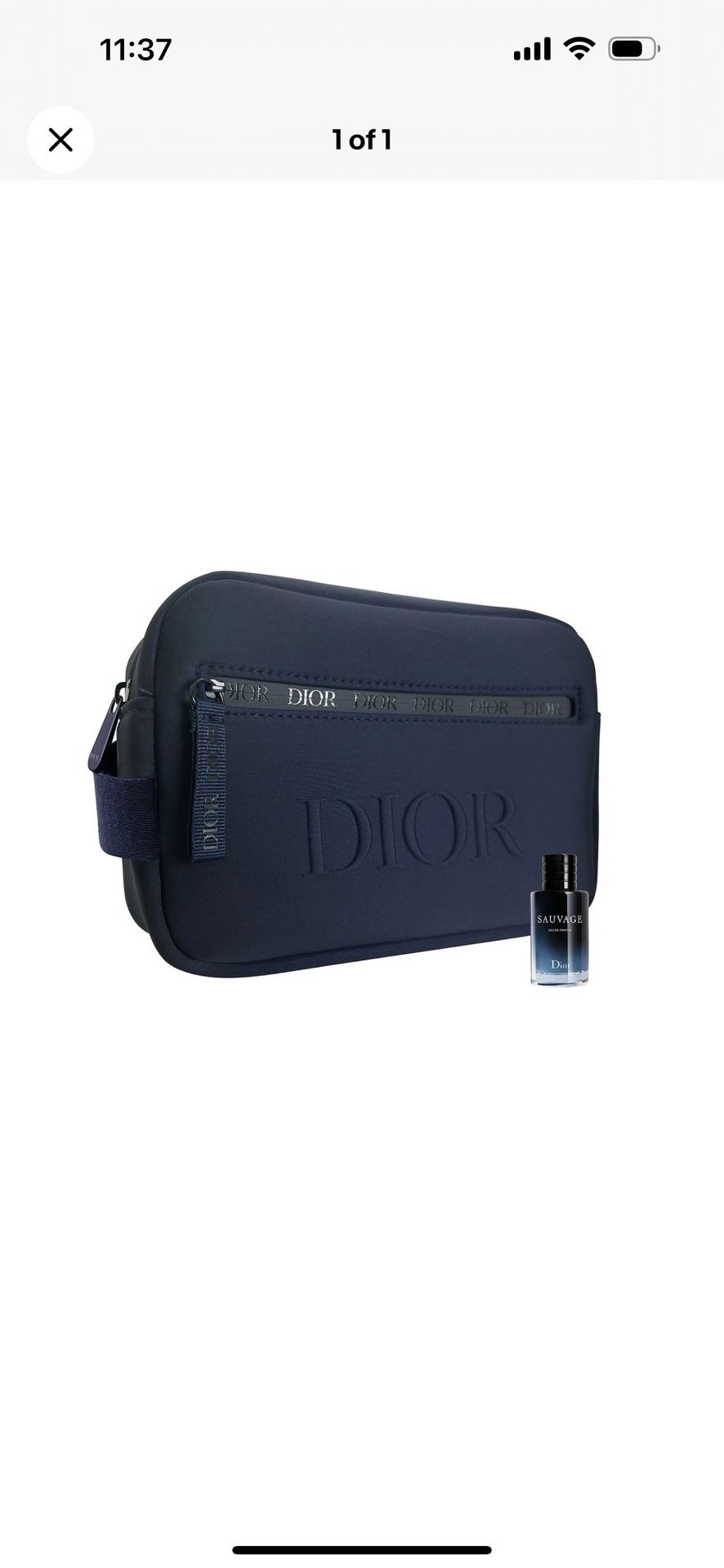 New- 6 Dior Pouch • Sauvage Eau de Parfum Mini, 10 ml.