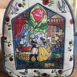 Beauty and the Beast Stained Glass Loungefly Bag