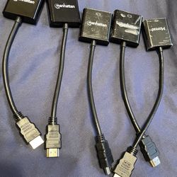 Lot Of 5 VGA To HDMI Adapters 