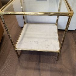 Gold Metal Square Side Table (1)