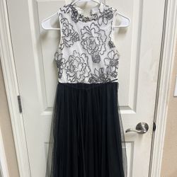 Girls Black/white Dress $60