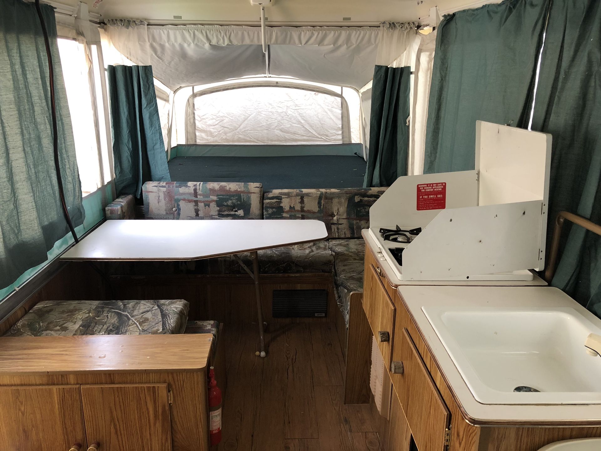 1997 Coleman Westlake Pop Up Camper with AC, toilet and fridge for Sale