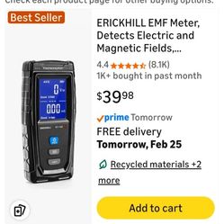 EMF Meter, Detects Electric and Magnetic Fields.