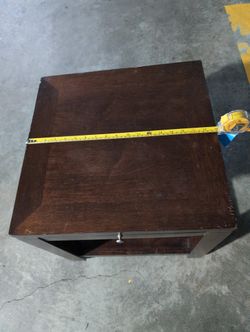 Espresso Wood End Table / Nightstand with Drawer