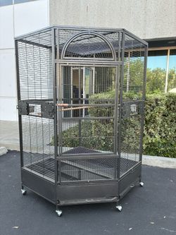 XXL Parrot Escape Jumbo Corner Bird Cage Aviary