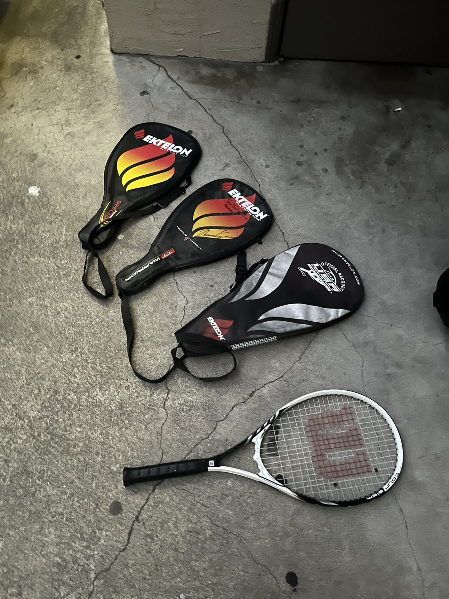 Variety Of Tennis Rackets 
