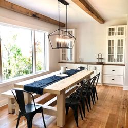 Custom Build Farmhouse Dining Tables. 