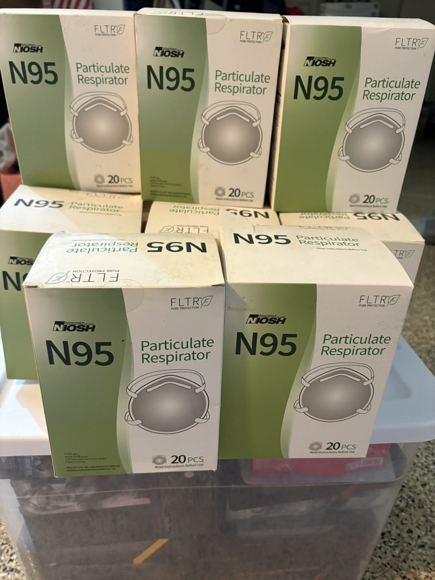 $3 NEW FACE MASK FLTR N95 Particulate Respirator Mask 20 Count $3 EACH BOX