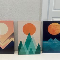 Canvas Wall Art 3 piece Set