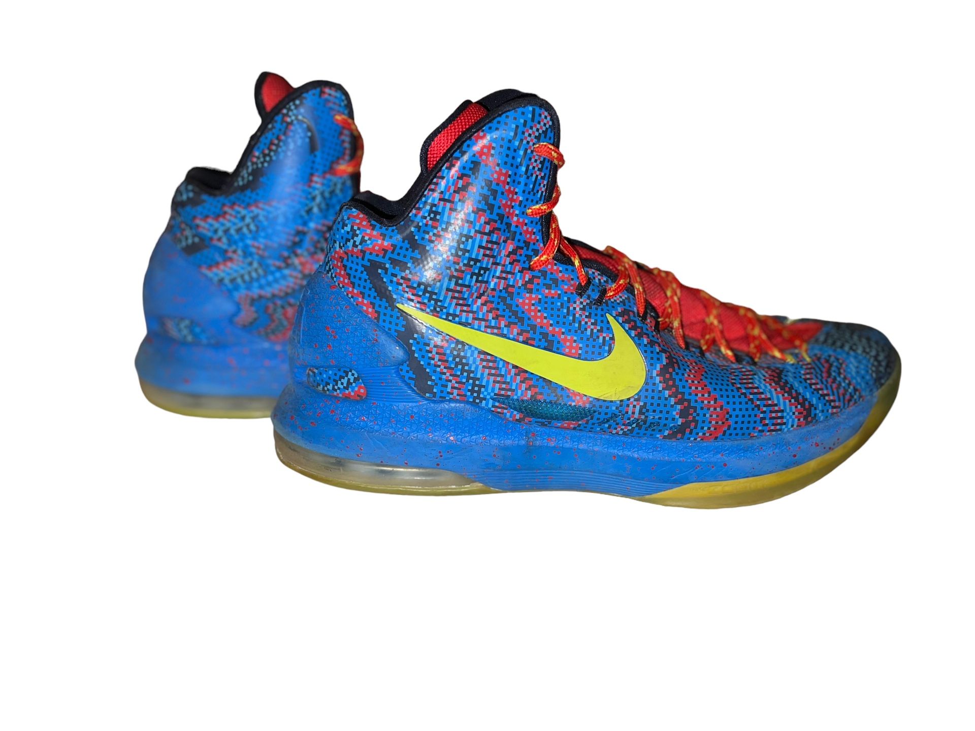 Okc KD Nike basketball shoe rare blue orange red