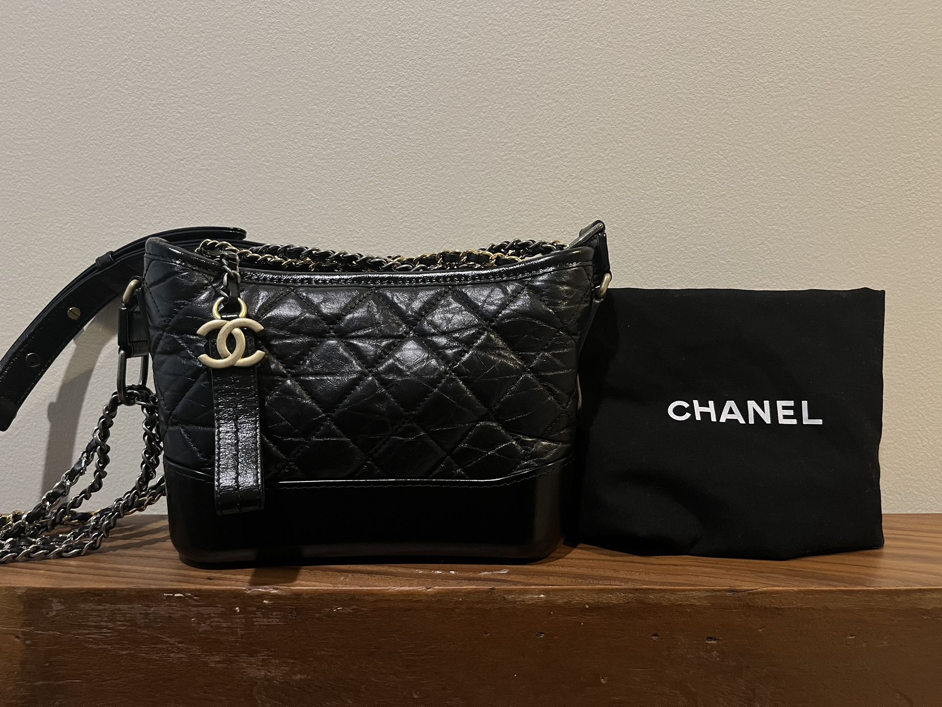 Chanel Gabrielle Hobo Bag Black 