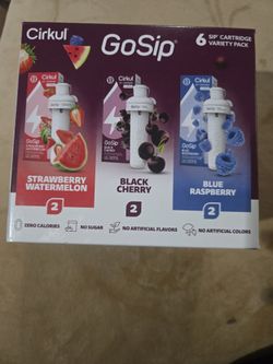 cirkul Go Sip flavor cartridges 6 Pack, 3 Flavors Variety Pack, 8/2027 Exp